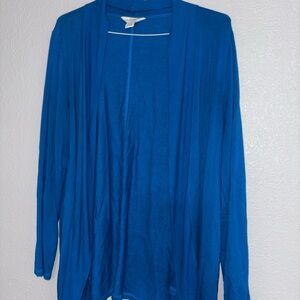 Liz Claiborne Vibrant Blue Open Cardigan